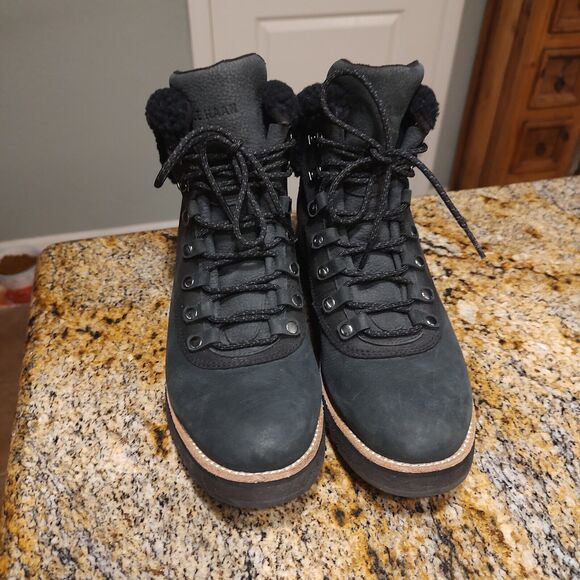 Cole Haan Zero Grand Explorer W07997 Black Leather Hiking Boots Women's Sz 9.5B - Picture 9 of 16